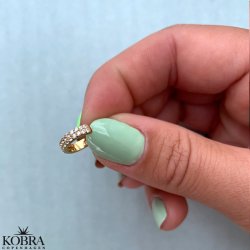 "Sparkling" 18 karat forgyldt earcuff