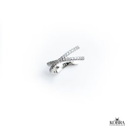 "Echo" slv earcuff med sten