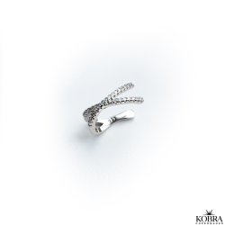 "Echo" slv earcuff med sten
