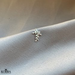 "Hikkori" blad formet earcuff i sterling slv