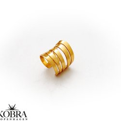 "Fay" Enkel earcuff i forgyldt 18 karat guld