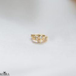 "Lily 1 stk guld hoop - mix og match!