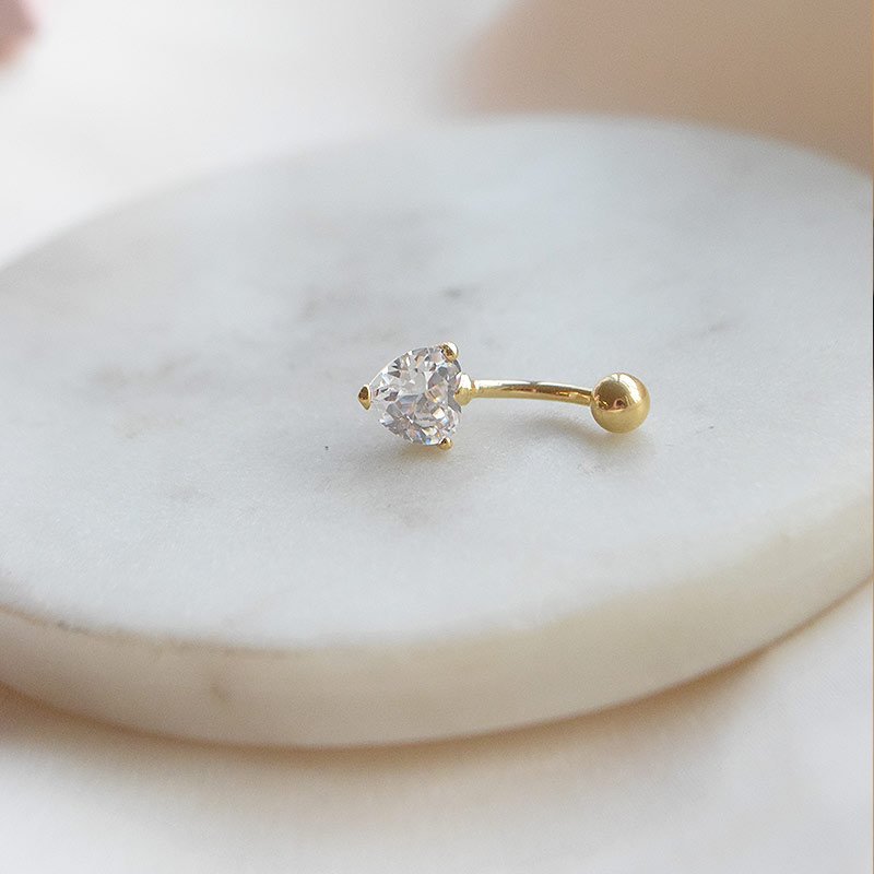 "Edie" enkel navelpiercing