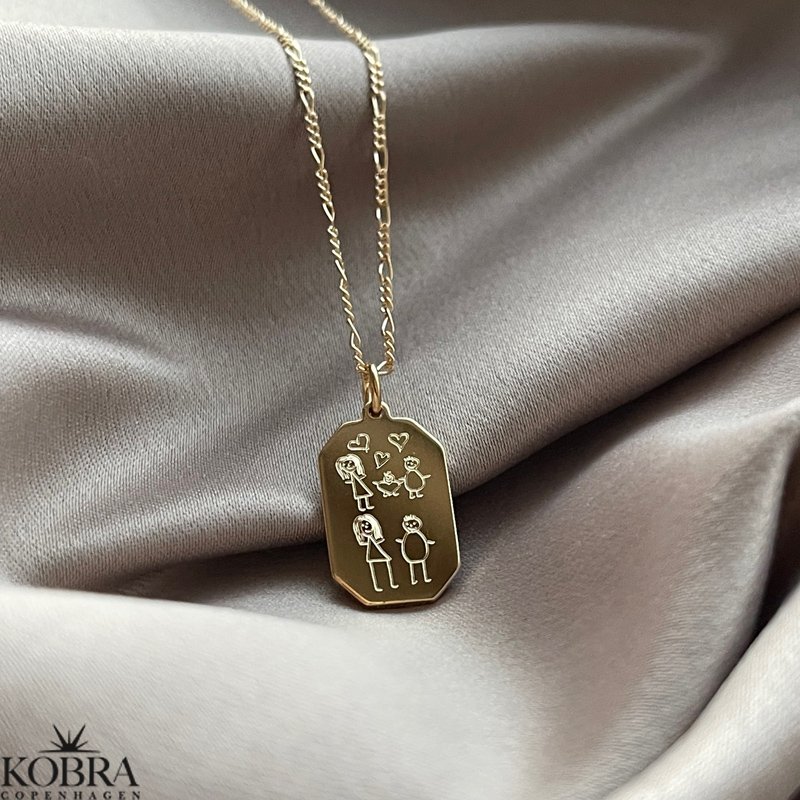 Gold necklace with your own design