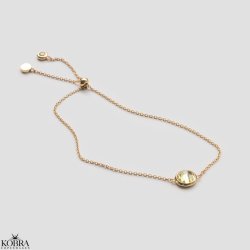 "Elegance" birthstone gold bracelet // find your personal stone