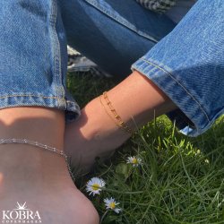 "Ellie" dobbelt ankelkde i 18 karat forgyldt