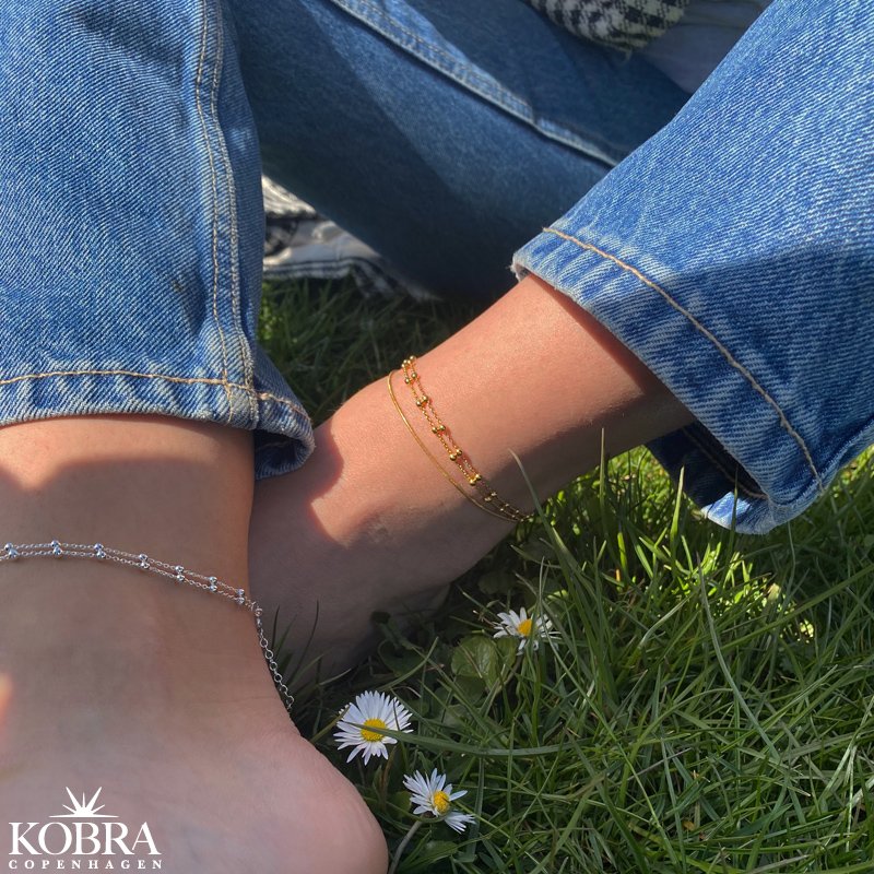 "Ellie" dobbelt ankelkde i 18 karat forgyldt