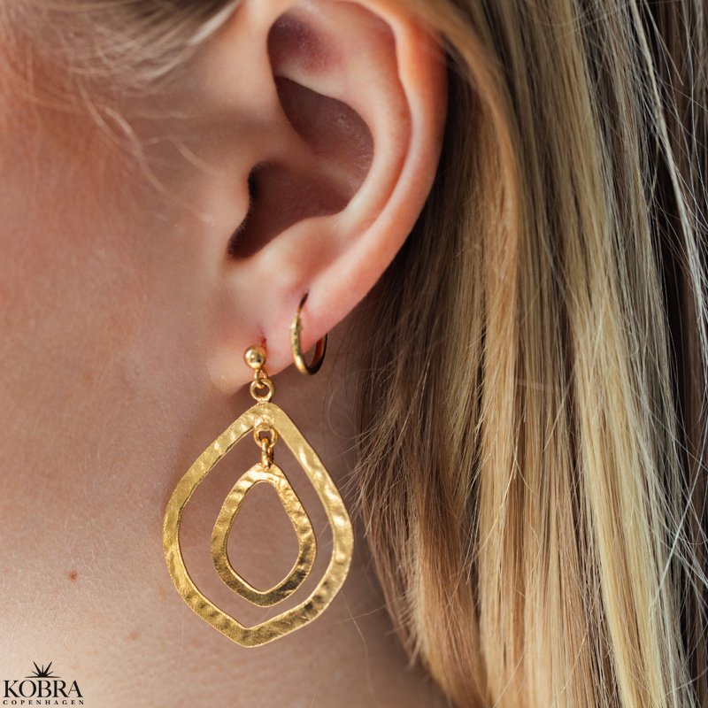 "Ember" store hammerslede guld reringe 