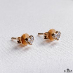 "Embrace" restikker med hjerter og sten i forgyldt