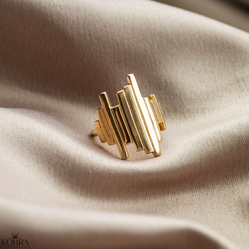 "Empire" 18 carat goldplated handmade ring