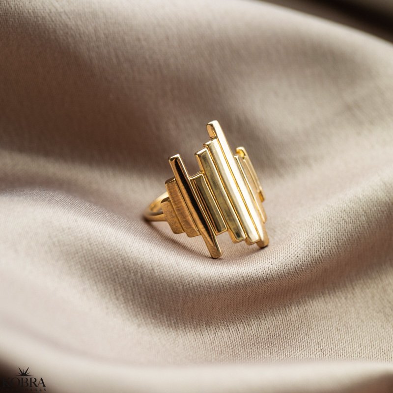 "Empire" 18 carat goldplated handmade ring