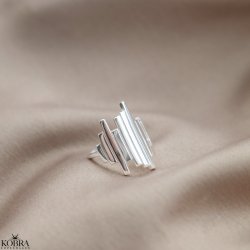 "Empire" hndlavet ring i sterling slv 