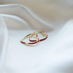 "Valentina" Large Heart Hoops
