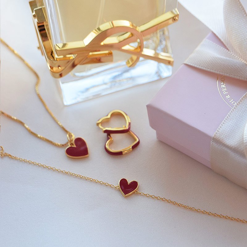 "Valentina" Small Heart Hoops