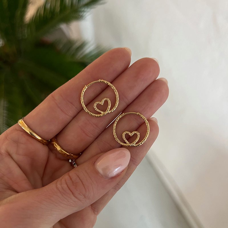 Endless Love Earrings � 18k Gold Plated Sterling Silver