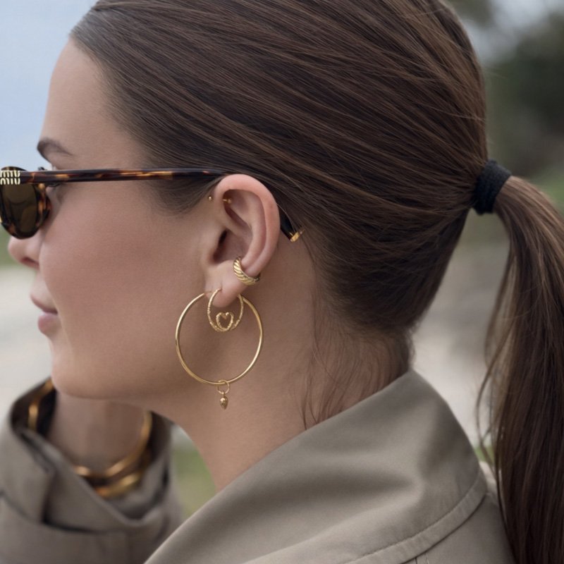 Endless Love Earrings � 18k Gold Plated Sterling Silver