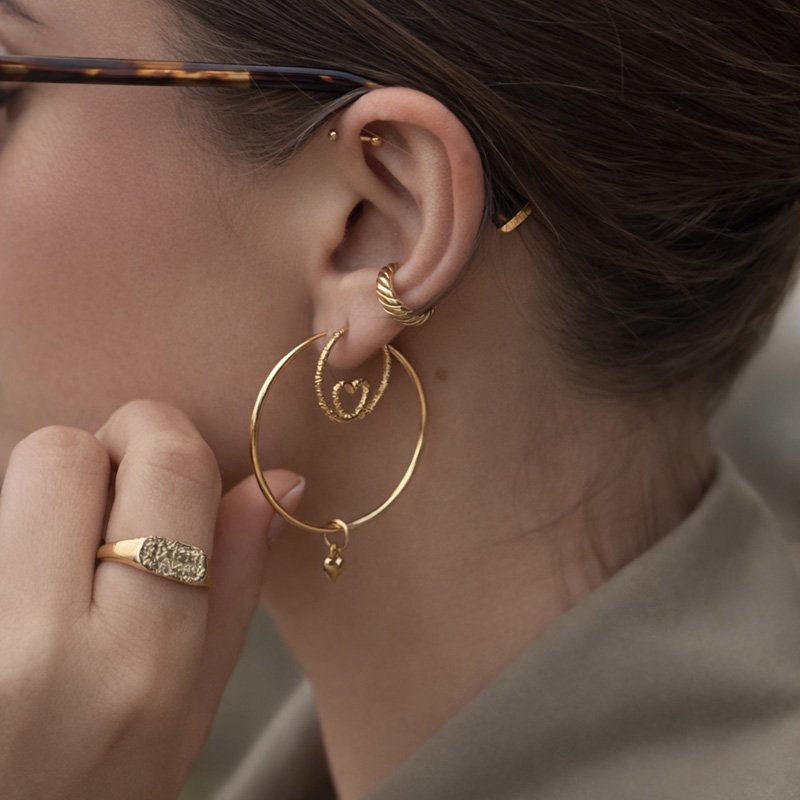 Endless Love Earrings � 18k Gold Plated Sterling Silver