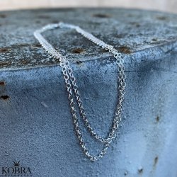 "Simplicity" enkel 2i1 ankelkæde i sølv