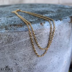 "Simplicity" 18 karat forgyldt enkel ankelkde med 2 kder