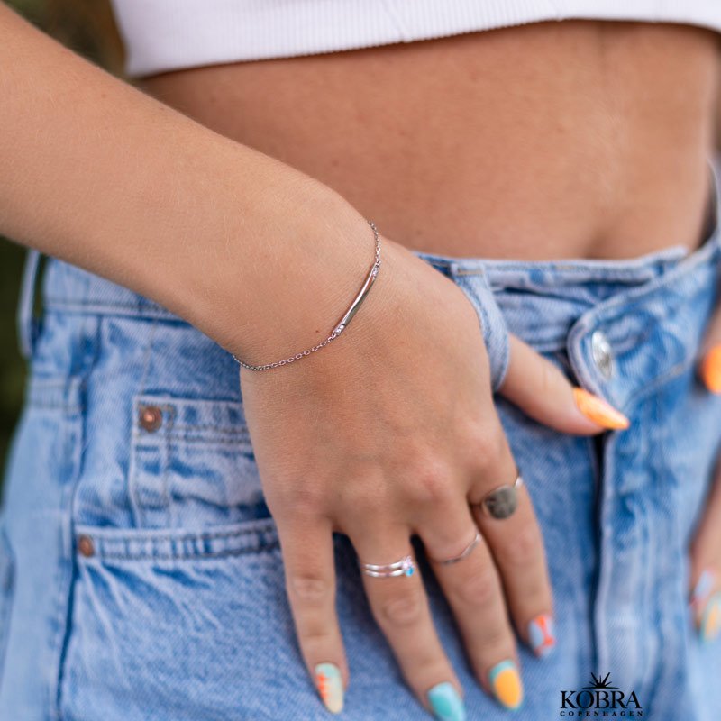 "Rosalyn" slv armbnd med personlig gravering