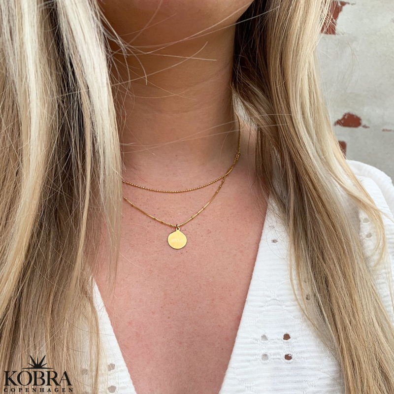 "Eternity" 2i1 guld halskde med din gravering