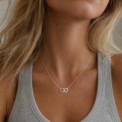 "Ever After" silver heart necklace