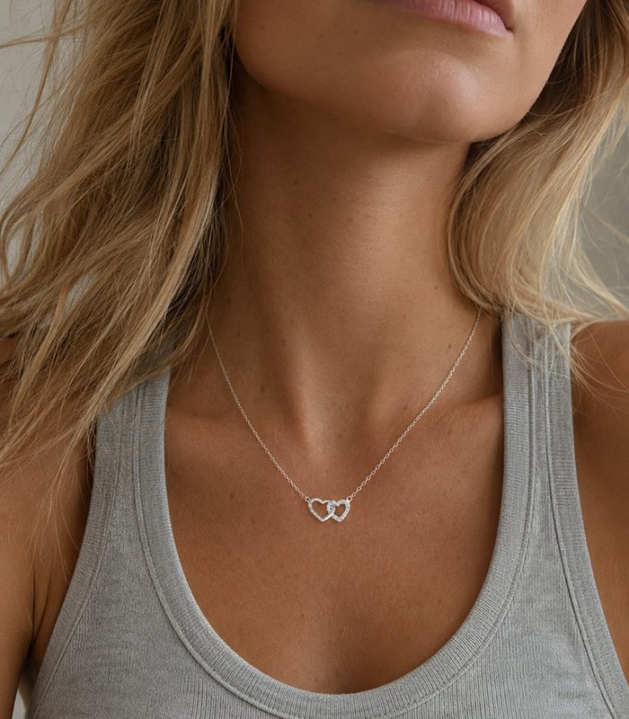 "Ever After" silver heart necklace