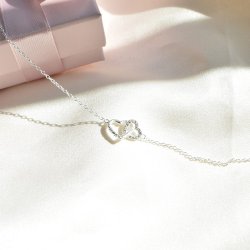 "Ever After" silver heart necklace