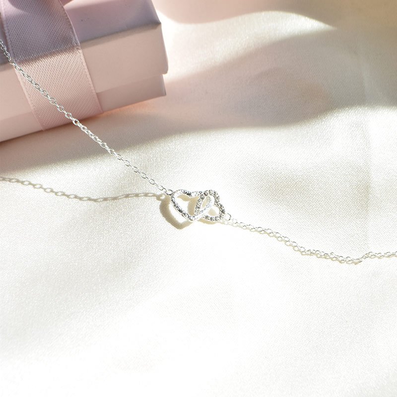 "Ever After" silver heart necklace