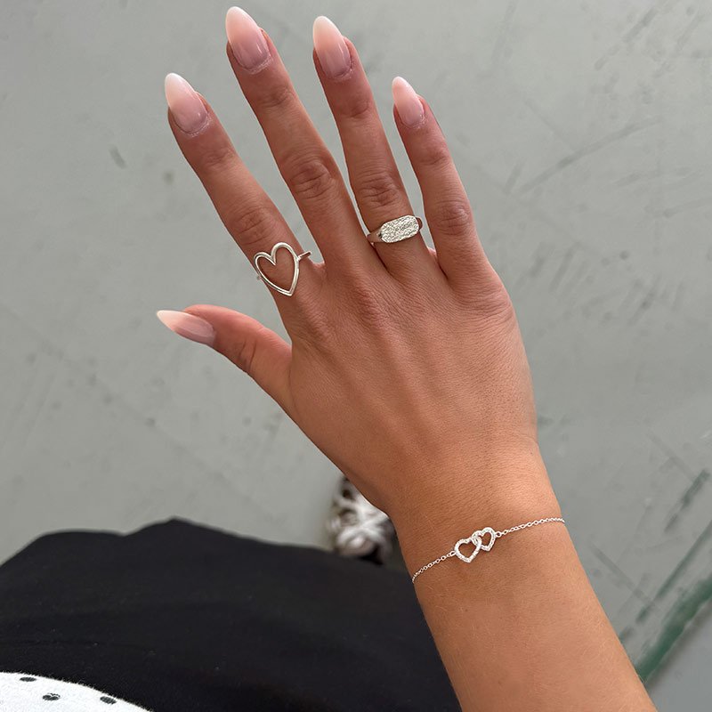 "Ever After" Hjerte armb�nd i s�lv