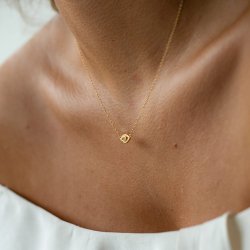 "Evil Eye" Halskjede � Forgylt S�lv med Zirkonia