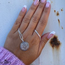 "Blazing Star" stjernetegns halskde i sterling slv