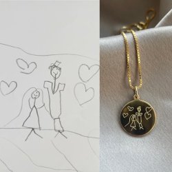 Gold necklace with your own design