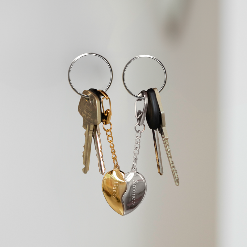 "Love-Link" keychain set with engraving
