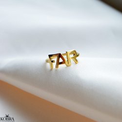 "FAR" 18 karat forgyldt ring