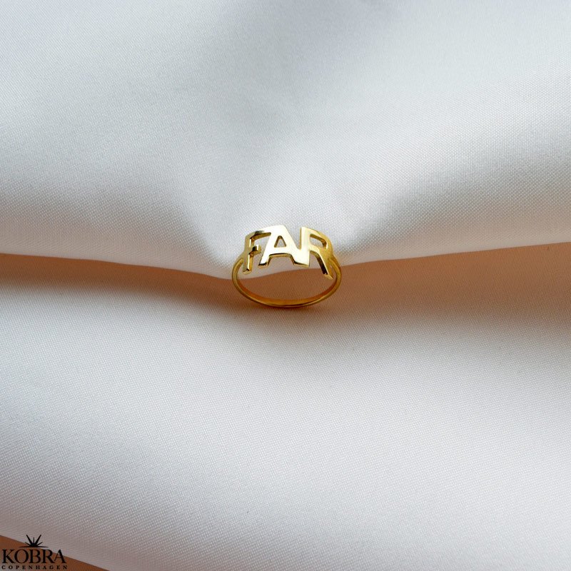 "FAR" 18 karat forgyldt ring