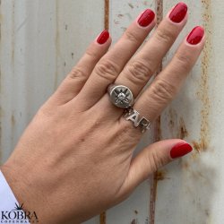 "FAR" ring i sterling slv