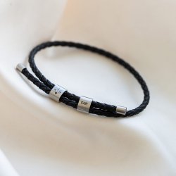 "Forever" armb�nd til m�nd i st�l med gravering