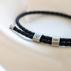 "Forever" armb�nd til m�nd i st�l med gravering