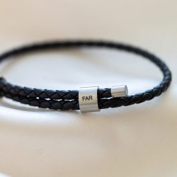 "Forever" armb�nd til m�nd i st�l med gravering