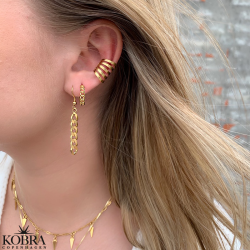 "Fay" Enkel earcuff i forgyldt 18 karat guld