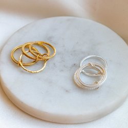 "Nikki" stacking, stress fidget ringe i slv