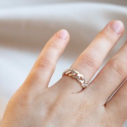 "Clinton" 5 mm panzerkde ring i sterling slv