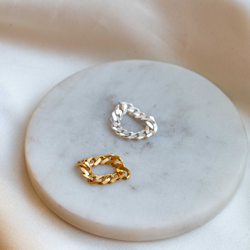 "Clinton" 5 mm panzerkde ring i sterling slv