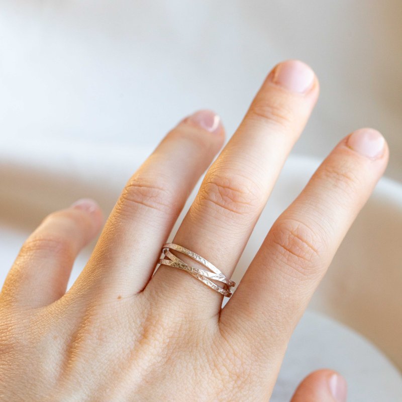 "Hattie" hammerslet 3i1 slv ring