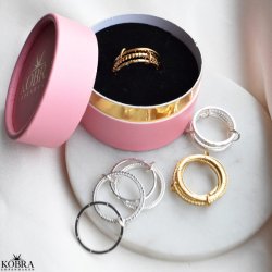 "Nikki" stacking, stress fidget ringe i guld