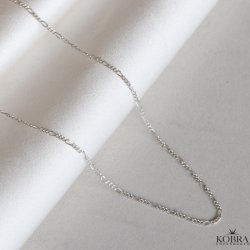 Figaro chain 1 mm. silver or gold