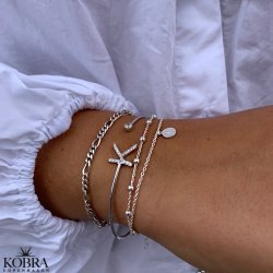 "Zoey" Personal bracelet with your initial - in silver or gold plated