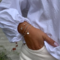 "Zoey" Personal bracelet with your initial - in silver or gold plated