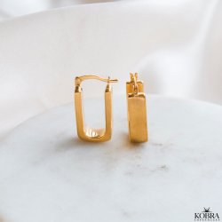 "Sadie" chunky kantede guld reringe